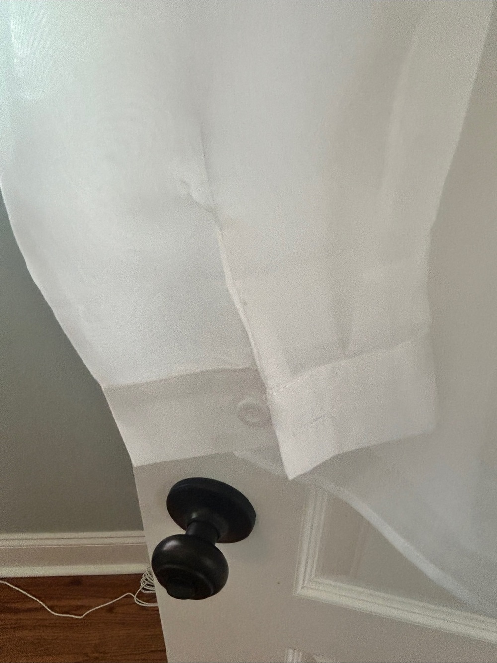 White  Sheer Button-Up Shirt - LRG - Picture 3 of 5